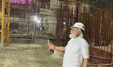 ನ್ಯೂ ಪಾರ್ಲಿಮೆಂಟ್ ಕಾಮಗಾರಿ ಪರಿಶೀಲಿಸಿದ ಪ್ರಧಾನಿ ಮೋದಿ