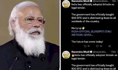 ಪ್ರಧಾನಿ ಮೋದಿ ಟ್ವಿಟರ್​ ಖಾತೆ ಹ್ಯಾಕ್: 'ದೇಶದಲ್ಲಿ ಬಿಟ್​ಕಾಯಿನ್‌ಗೆ ಮಾನ್ಯತೆ'​- ಟ್ವೀಟ್​​​ ವೈರಲ್​