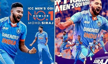 8 ಸ್ಥಾನ ಜಿಗಿದು ODIನಲ್ಲಿ ನಂಬರ್ ಒನ್ ಪಟ್ಟಕ್ಕೇರಿದ ಮೊಹಮ್ಮದ್ ಸಿರಾಜ್