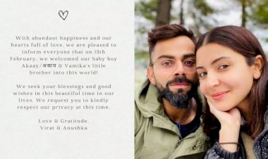 ಕೊಹ್ಲಿ ಮನೆಗೆ ಜ್ಯೂನಿಯರ್ ವಿರಾಟ್ ಆಗಮನ