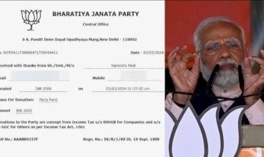 ಬಿಜೆಪಿಗೆ ದೇಣಿಗೆ ನೀಡಿದ ಪ್ರಧಾನಿ ಮೋದಿ