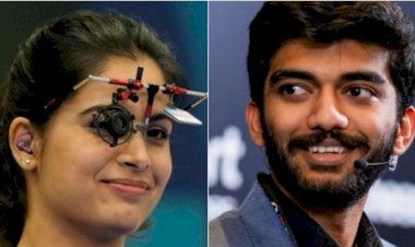 ಮನು ಭಾಕರ್, ಗುಕೇಶ್ ಸೇರಿ ನಾಲ್ವರು ಅಥ್ಲೀಟ್‌ಗಳಿಗೆ 'ಖೇಲ್ ರತ್ನ ಪ್ರಶಸ್ತಿ