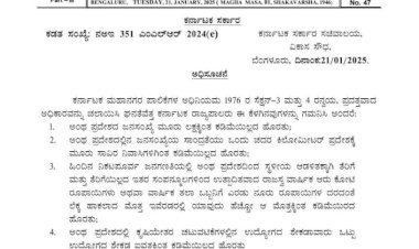 ಧಾರವಾಡ: ಪ್ರತ್ಯೇಕ ಪಾಲಿಕೆಯ ಗೆಜೆಟ್ ನೋಟಿಫಿಕೇಶನ್ ಹೊರಡಿಸಿದ ಸರ್ಕಾರ