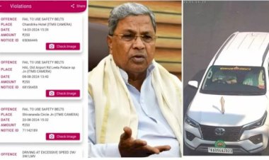 ಬೆಂಗಳೂರು: ಸೀಟ್‌ ಬೆಲ್ಟ್ ಧರಿಸಿದ ಸಿಎಂ - ಶೇ.50ರಷ್ಟು ರಿಯಾಯಿತಿ ಬಳಸಿ ದಂಡ ಪಾವತಿಸಿದ ಸಿಎಂ