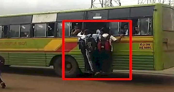 ಅಣ್ಣಿಗೇರಿ: ಅಸಮರ್ಪಕ ಬಸ್, ಇರುವ ಬಸ್ ಗೆ ಜೋತುಬಿದ್ದ ವಿದ್ಯಾರ್ಥಿಗಳು