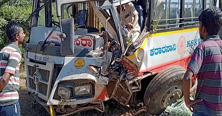 ತುಮಕೂರು: KSRTC ಬಸ್​ ಹರಿದು ಇಬ್ಬರು ಸಾವು- ಕಂಡಕ್ಟರ್​ ಕಾಲು ಕಟ್