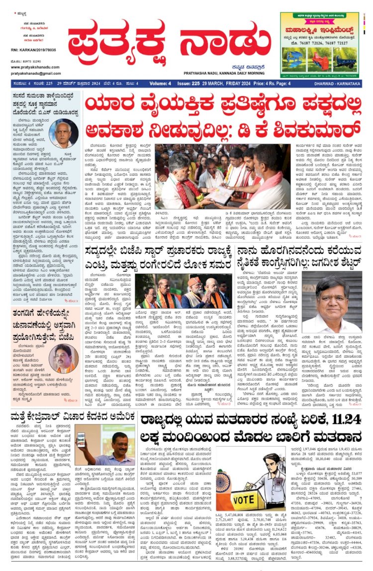 Pratyaksha Nadu E-Paper 29-03-2024