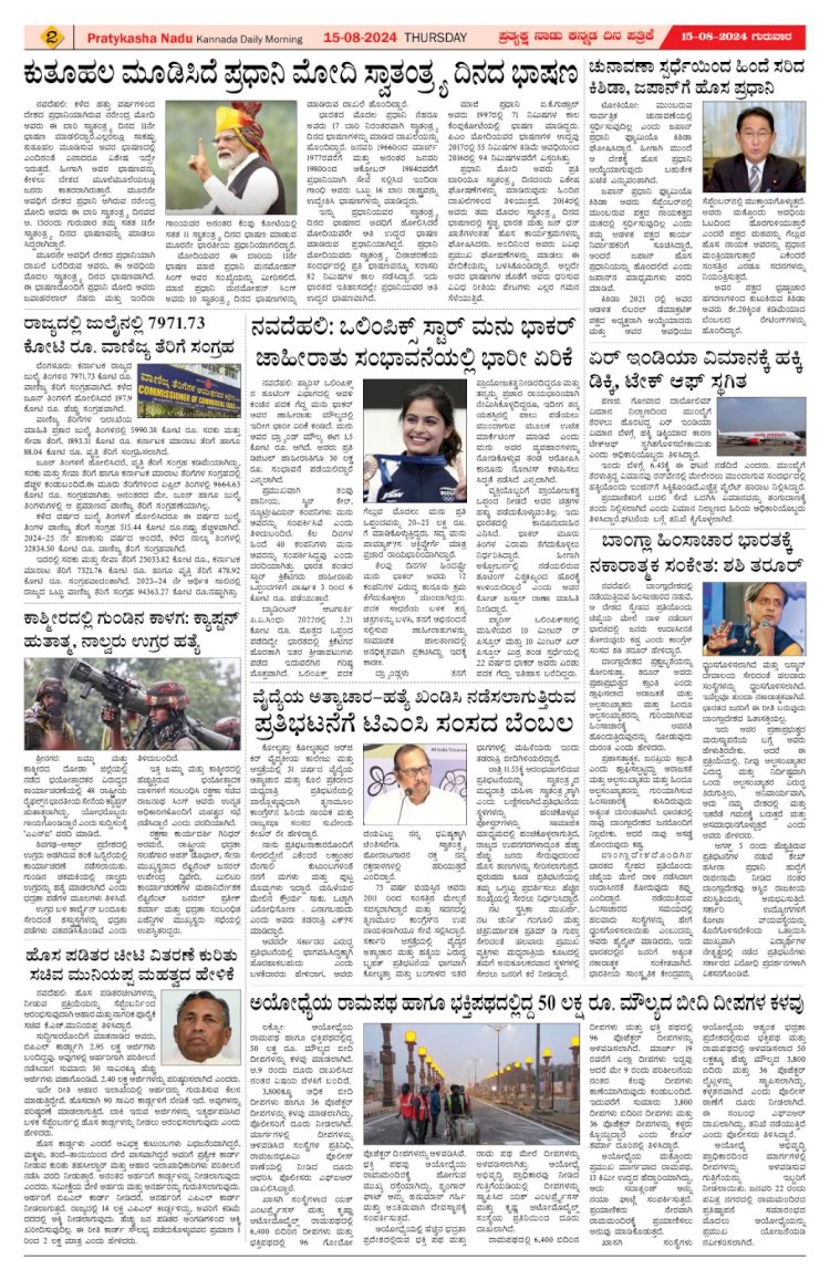 Pratyaksha Nadu E-Paper 15-08-2024