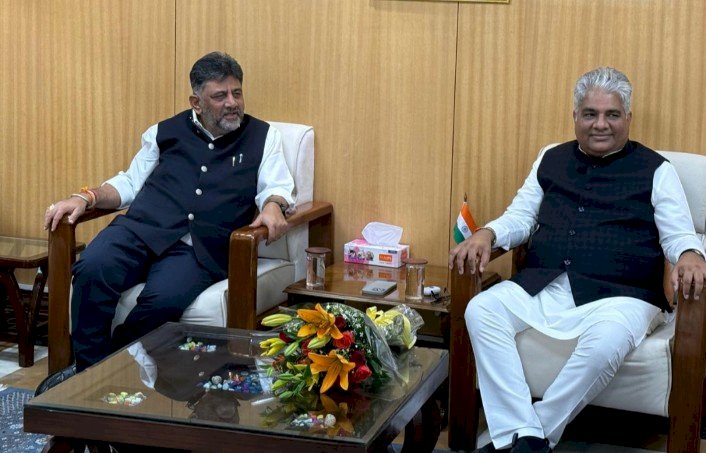 ನವದೆಹಲಿ : ''ಕಳಸಾ ಬಂಡೂರಿ ಯೋಜನೆಗೆ ಅನುಮತಿ ನೀಡಿ'' - ಕೇಂದ್ರದ ಅರಣ್ಯ ಸಚಿವರಿಗೆ ಡಿಸಿಎಂ ಡಿಕೆಶಿ ಮನವಿ
