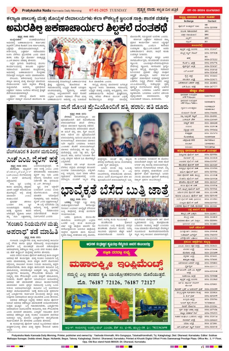 Pratyaksha Nadu E-Paper 07-01-2025